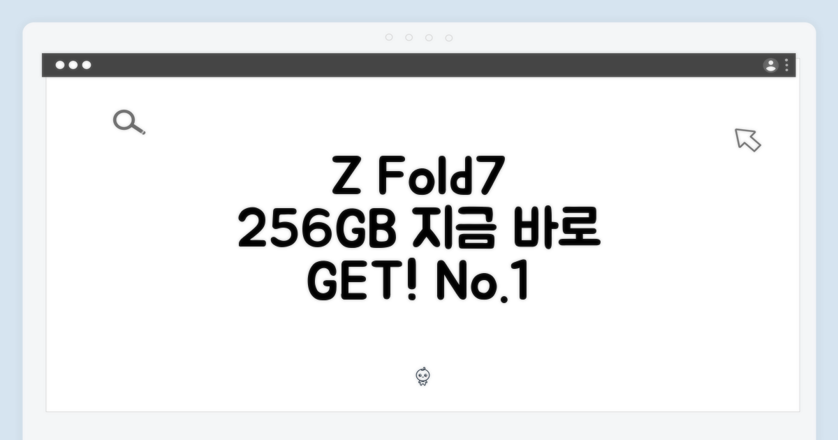 Z Fold7 256GB, 지금 바로 알아보기!