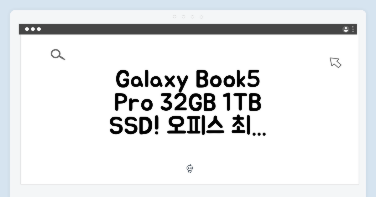 갤럭시북5 프로 32GB: 1TB 윈도우 사무용 최강 조합!