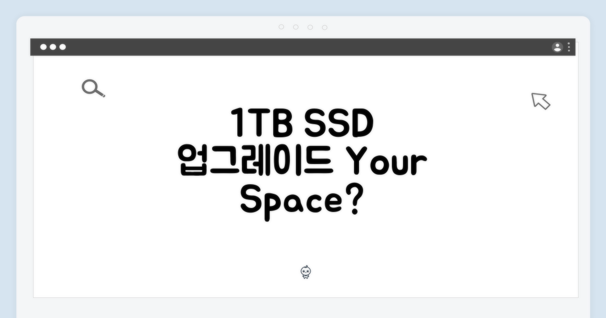 1TB SSD, 당신의 작업 공간은?