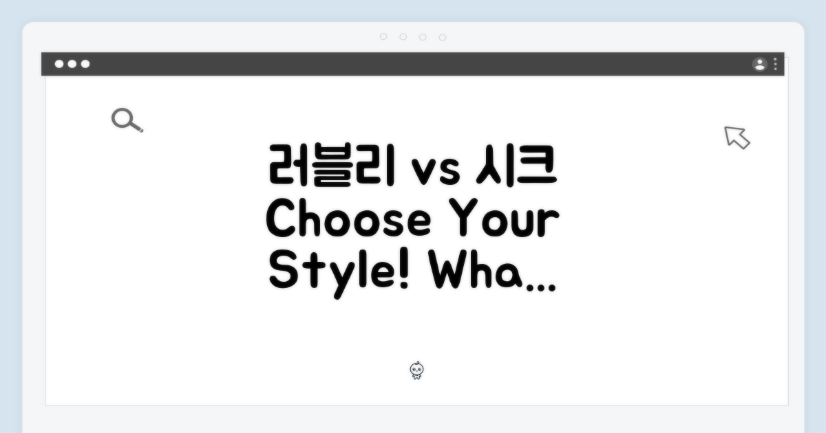 러블리 vs 시크, 선택은?