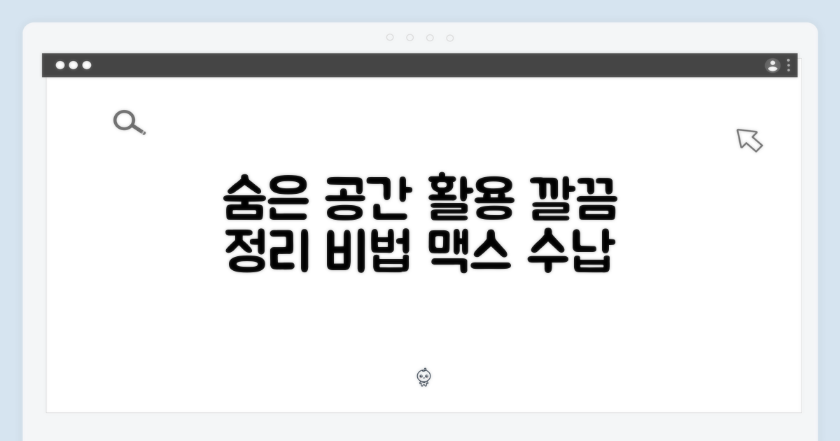 숨은 공간 활용, 깔끔한 정리