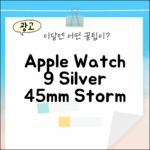 애플워치9 GPS 실버 45mm: 스톰 블루 밴드 3가지 매력