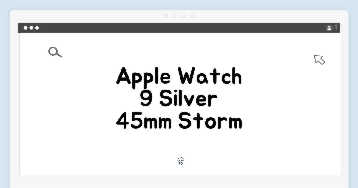 애플워치9 GPS 실버 45mm: 스톰 블루 밴드 3가지 매력