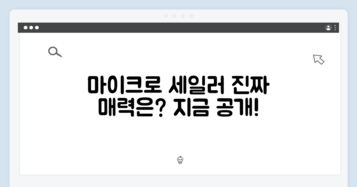마이크로 세일러, 진짜 매력은 무엇일까?