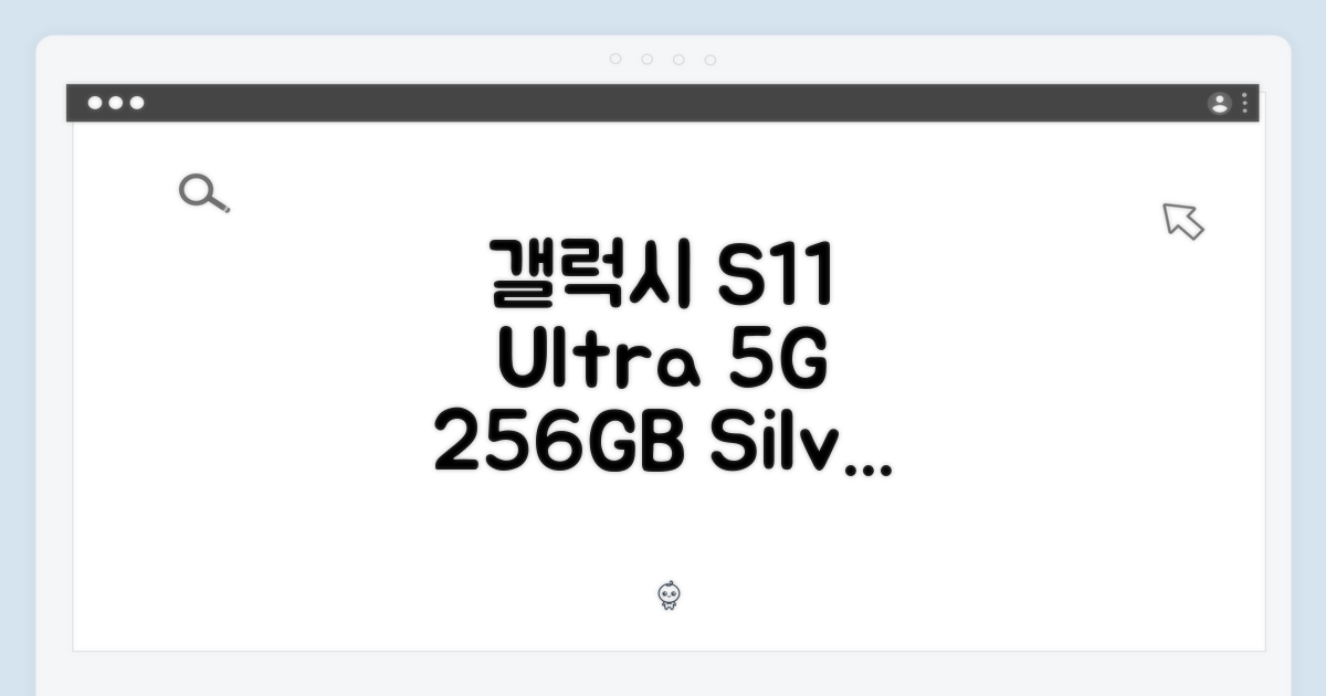 갤럭시탭 S11 울트라 5G 256GB 실버 완벽 가이드