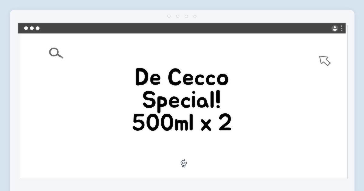 데체코 500ml 2개, 지금 득템하세요!