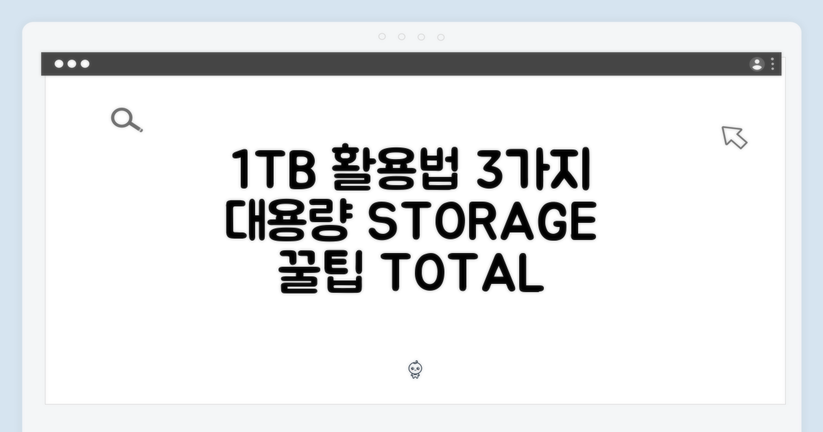 1TB 대용량, 3가지 활용법