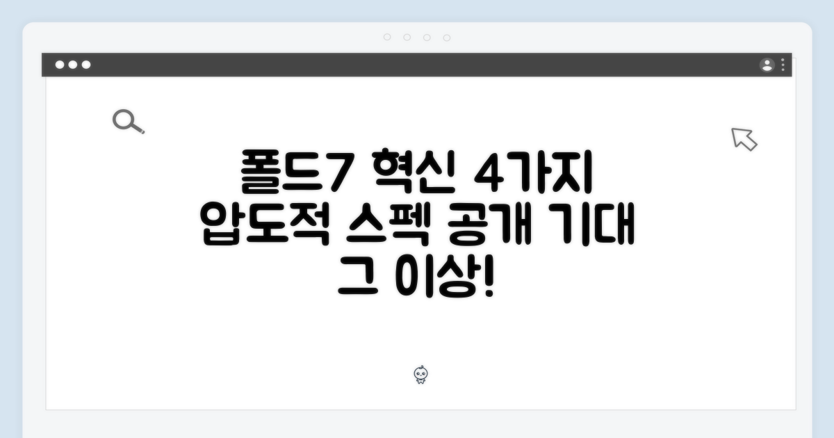 폴드7, 4가지 혁신 기능