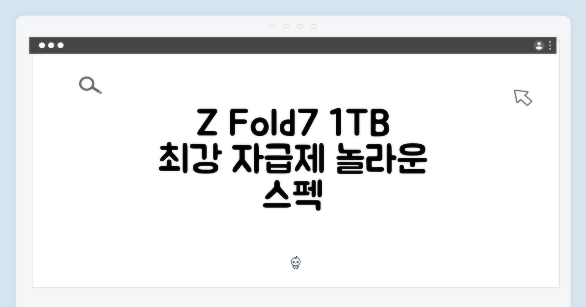 놀라운 갤럭시 Z 폴드7 5G 1TB 자급제!