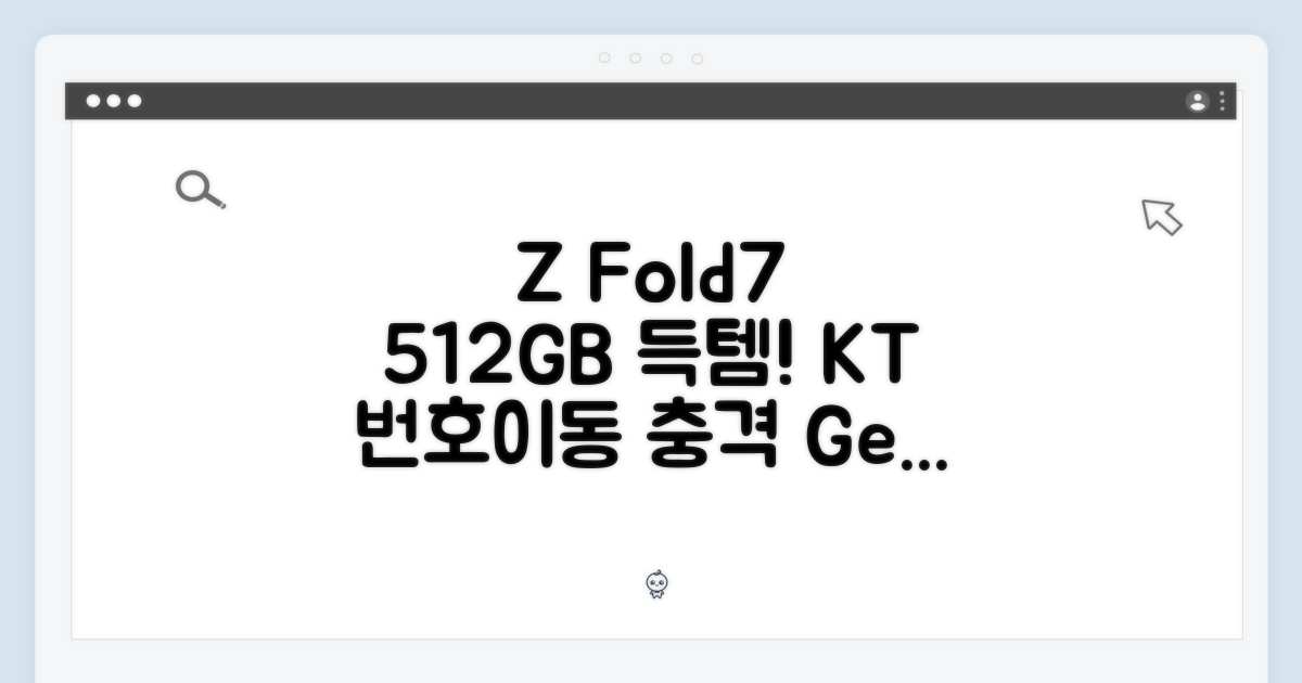 [충격] KT 번호이동 갤럭시 Z Fold7 512GB 득템!