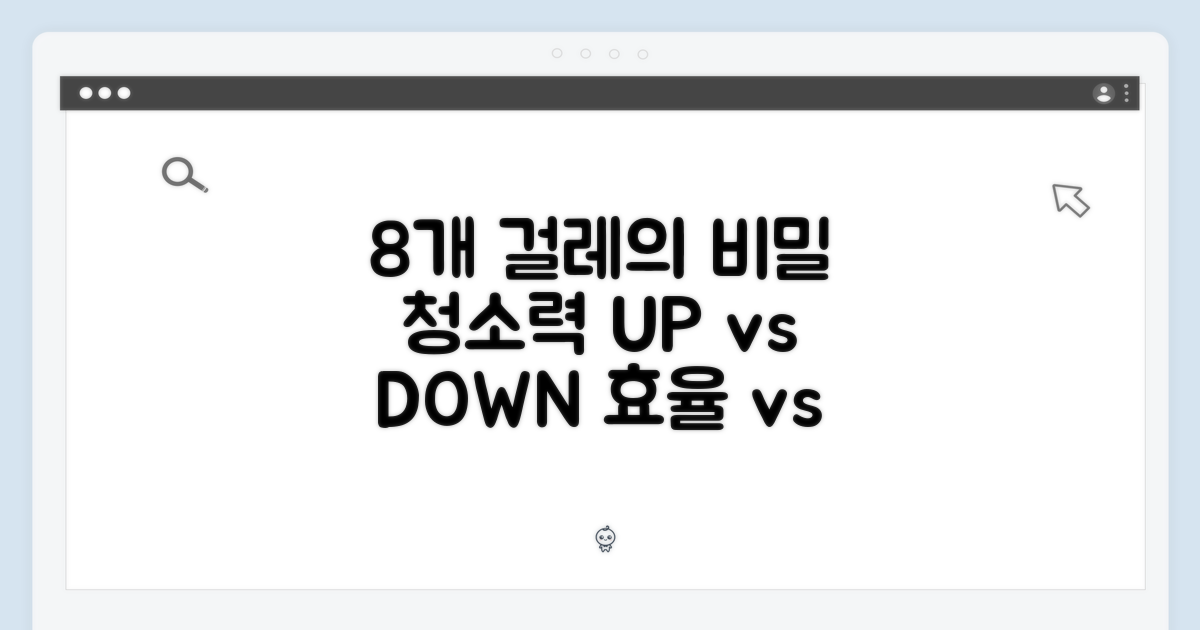 8개 걸레, 효율적 청소 vs. 수동 청소