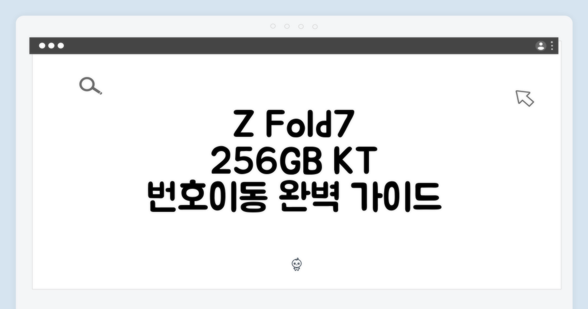 KT 번호이동 Z Fold7 256GB 완벽 가이드