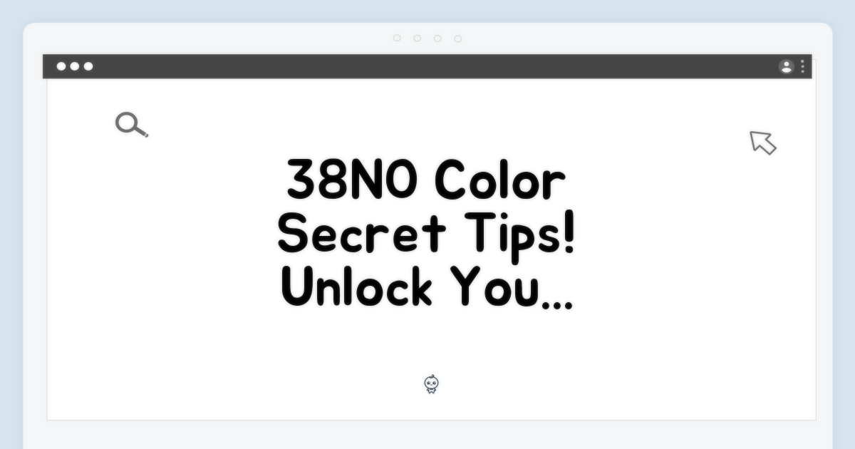 38NO 컬러 활용법