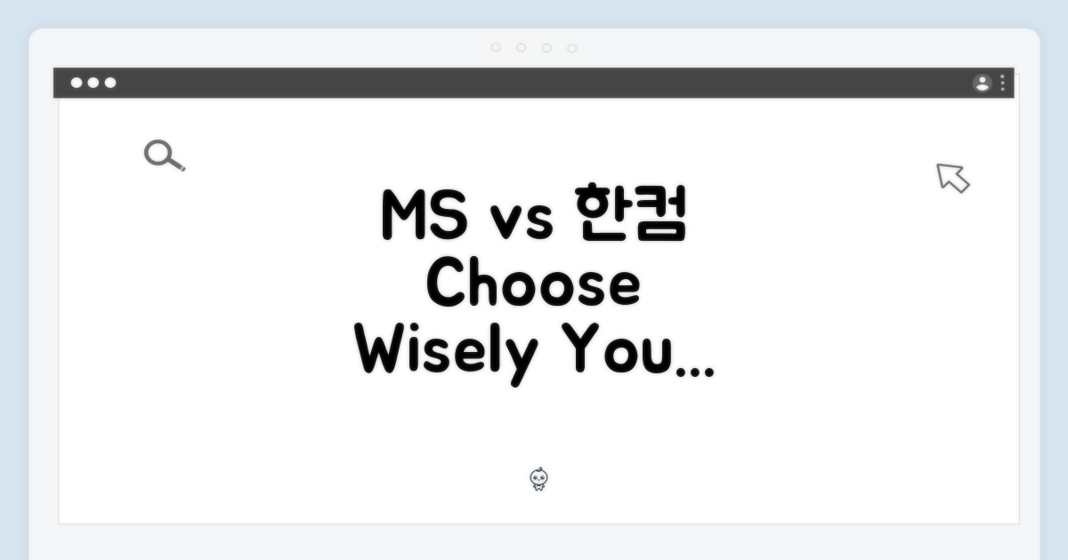 MS vs 한컴, 당신의 선택은?