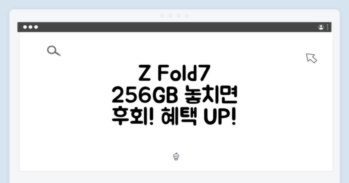 Z Fold7 256GB, 혜택 잡으세요