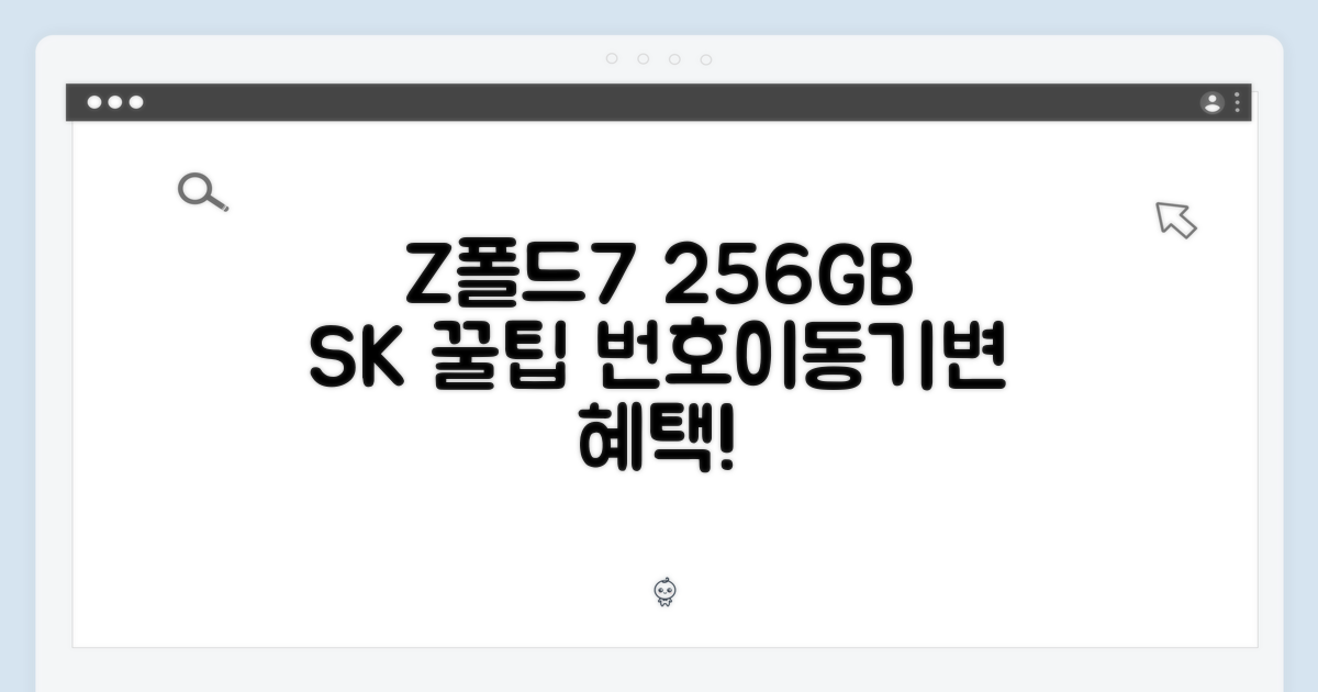 누구나 Z폴드7 256GB! SK 번호이동/기변 꿀팁