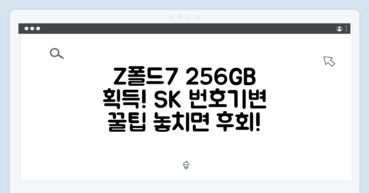 누구나 Z폴드7 256GB! SK 번호이동/기기변경 꿀팁