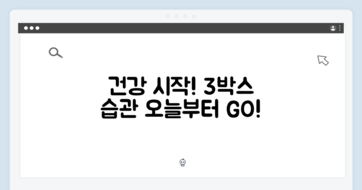 건강한 습관, 3박스의 시작