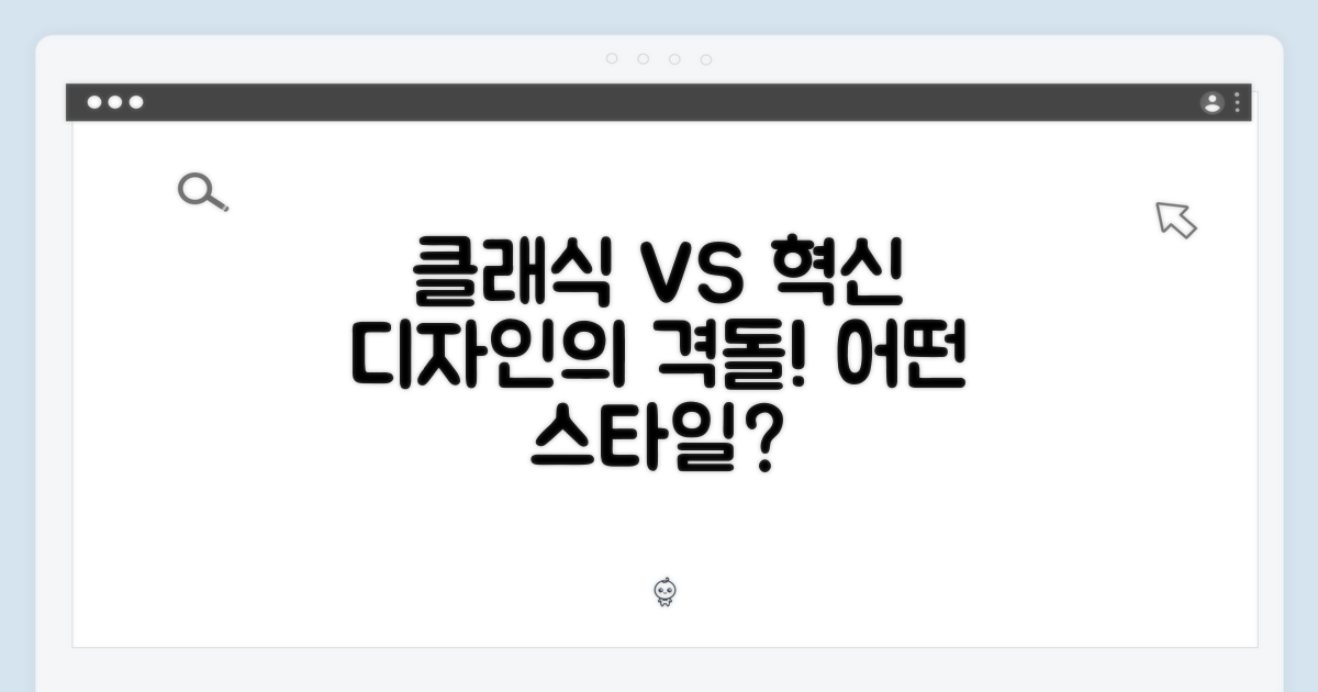 클래식 vs 혁신 디자인