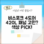 비스포크 4도어 420L, 패널 색상 선택은 뭘로 할까?