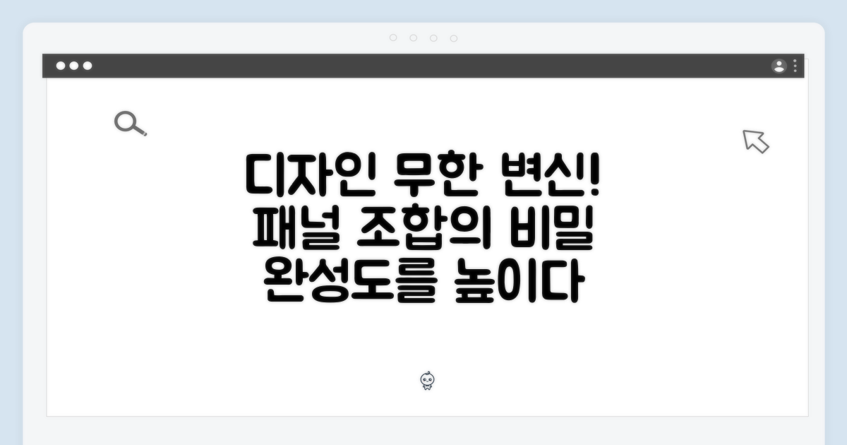 디자인 완성, 패널 조합의 무한 변신