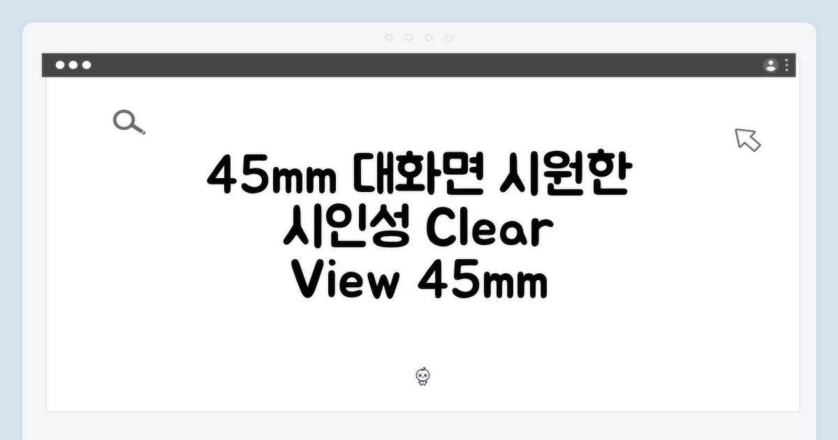 45mm 대화면, 시원한 시인성