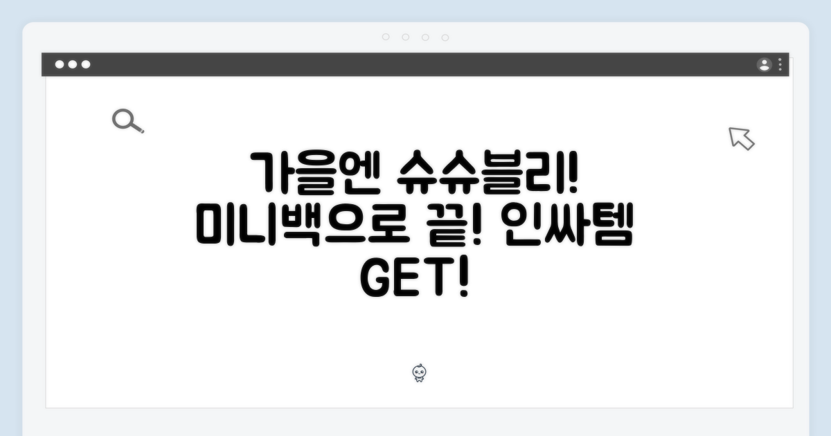 슈슈블리 미니백, 가을 준비 끝!