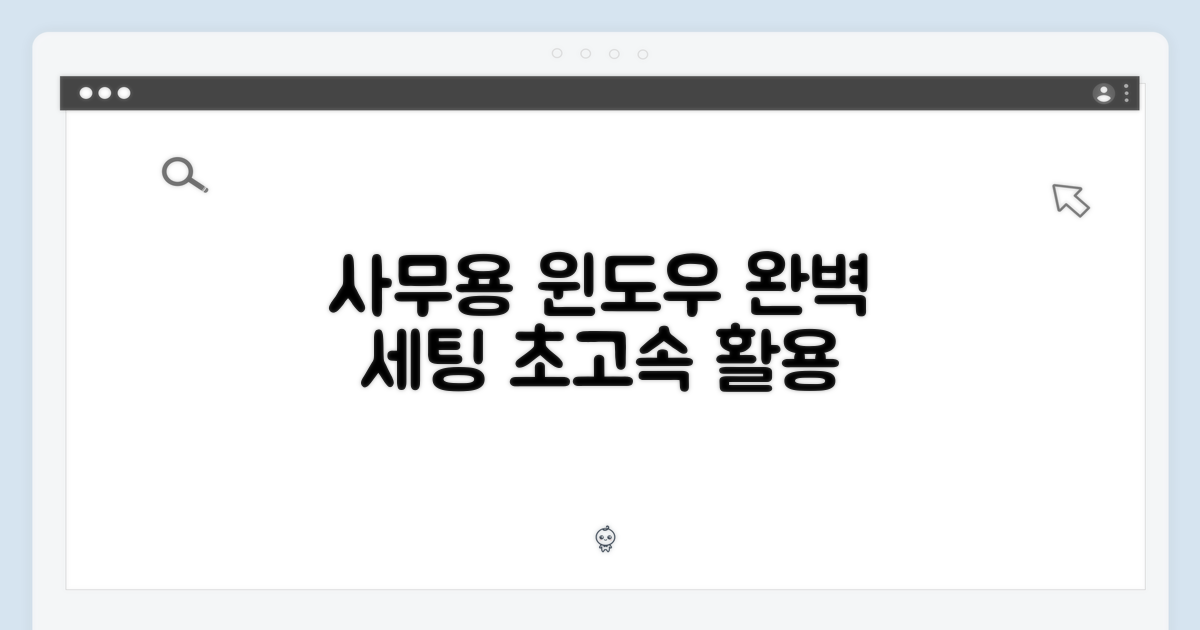 윈도우 환경, 완벽한 사무용으로 설정하세요