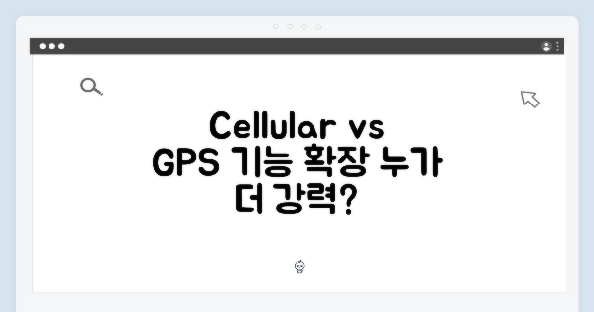 셀룰러 vs GPS: 기능 확장