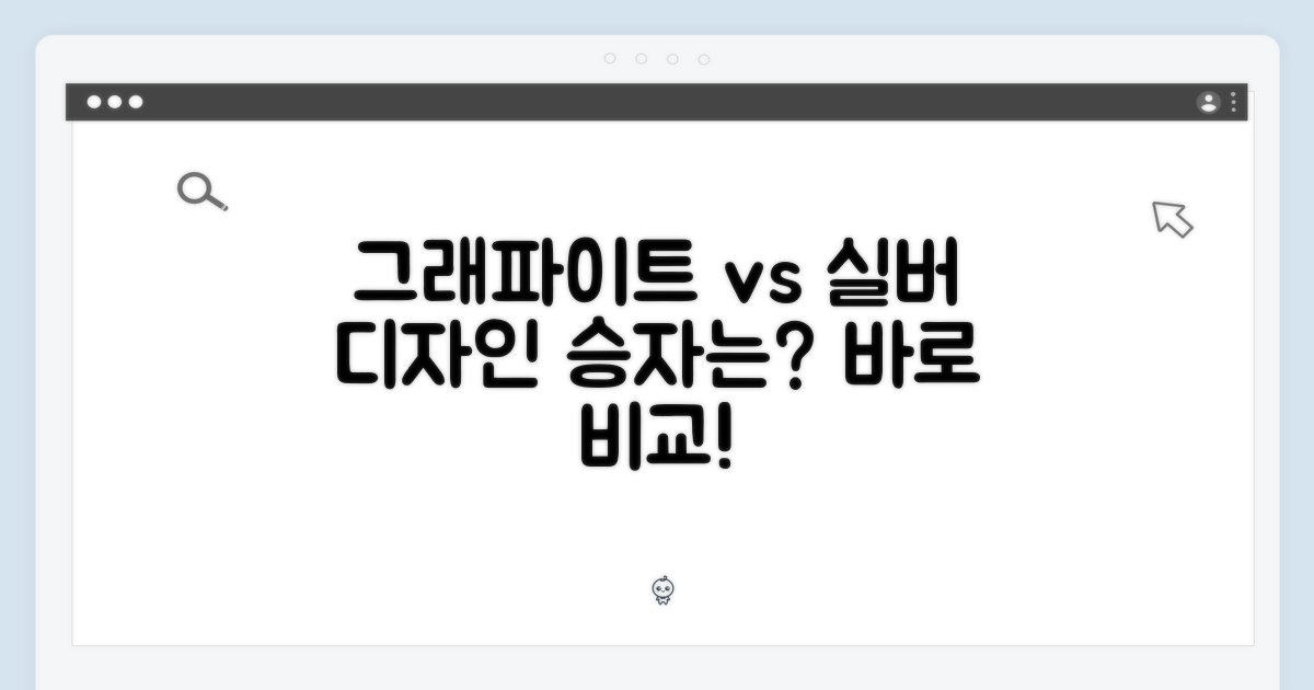 그래파이트 vs 실버: 디자인 차이