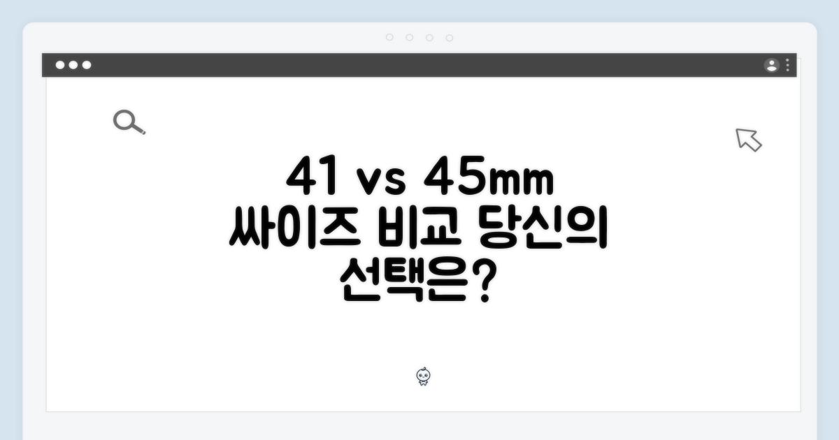 41mm vs 45mm: 사이즈 비교