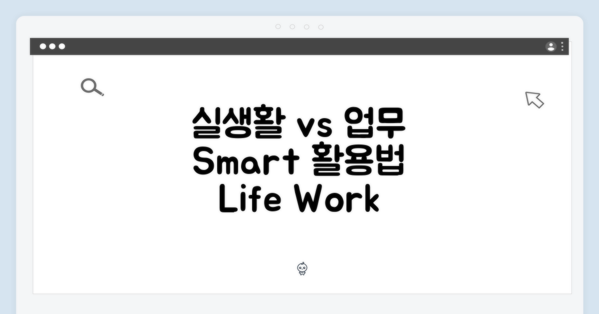 실생활 vs 업무 활용
