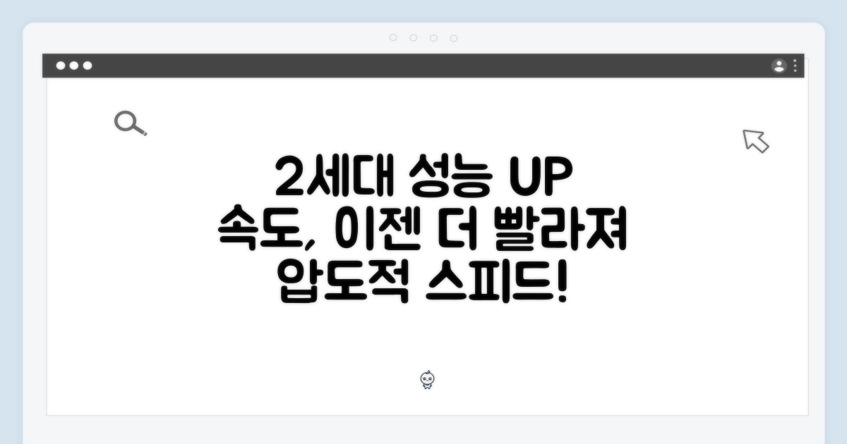 2세대 성능, 더 빨라진 속도