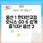 현대판교점 오닉스 GO 6: 누구나 쉽게!