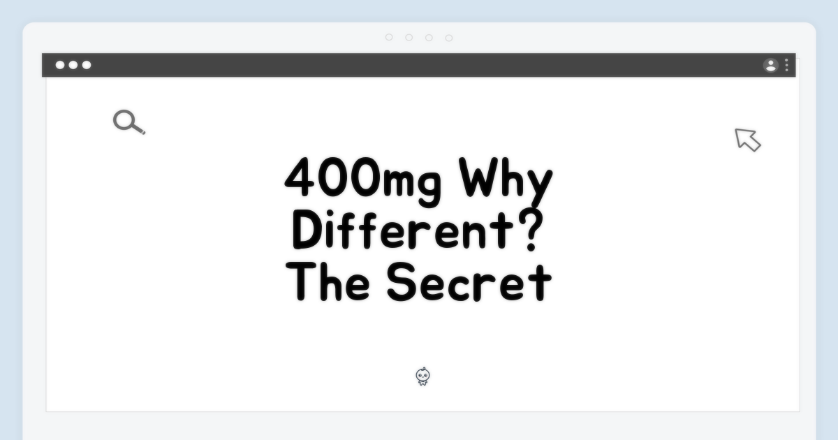 400mg, 왜 다를까?