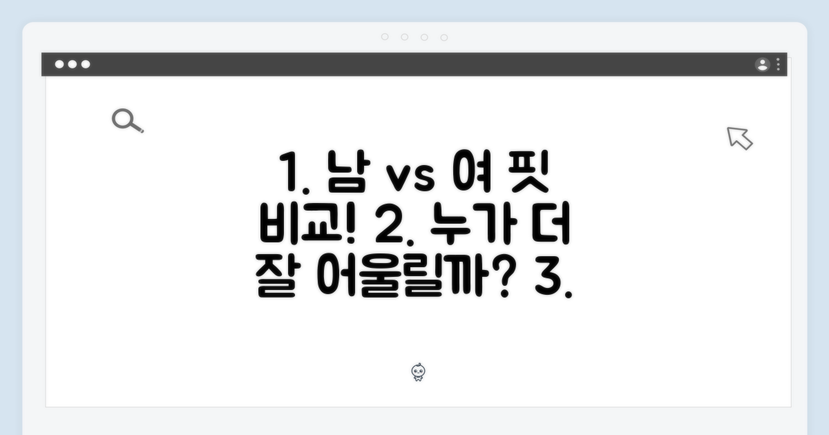 남성 vs 여성 착용 비교