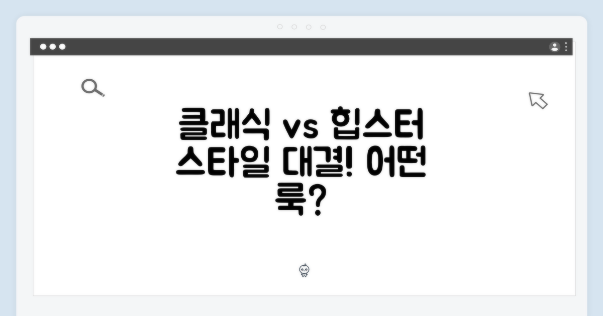 클래식 vs 힙스터 스타일