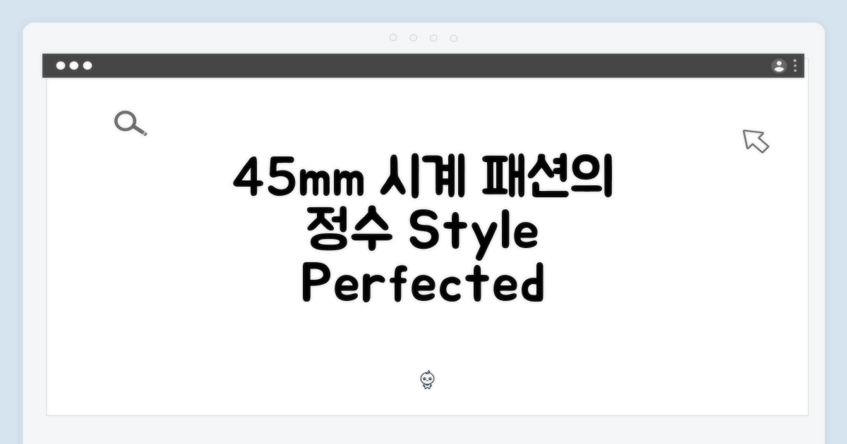 45mm, 시계와 패션의 조화