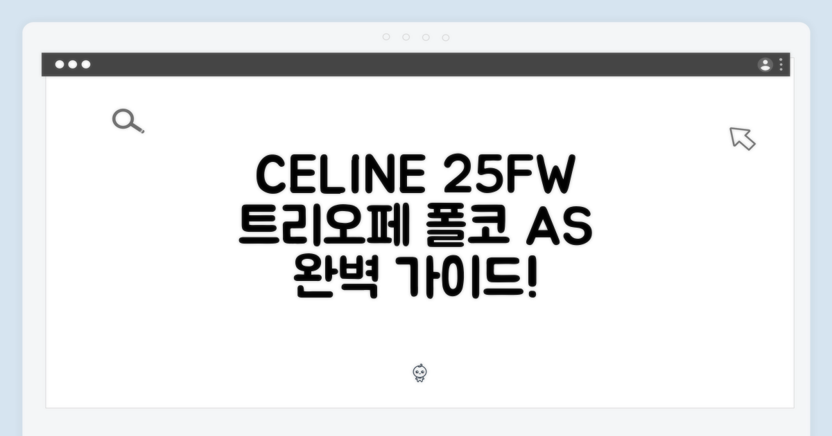 셀린느 25FW 트리오페 폴코 AS 가이드