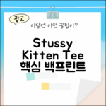 스투시 키튼 티, 1904965 백 프린트 포인트는?