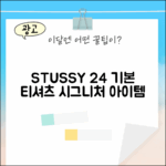 스투시 24 베이직 티, 누구나 입는 시그니처!